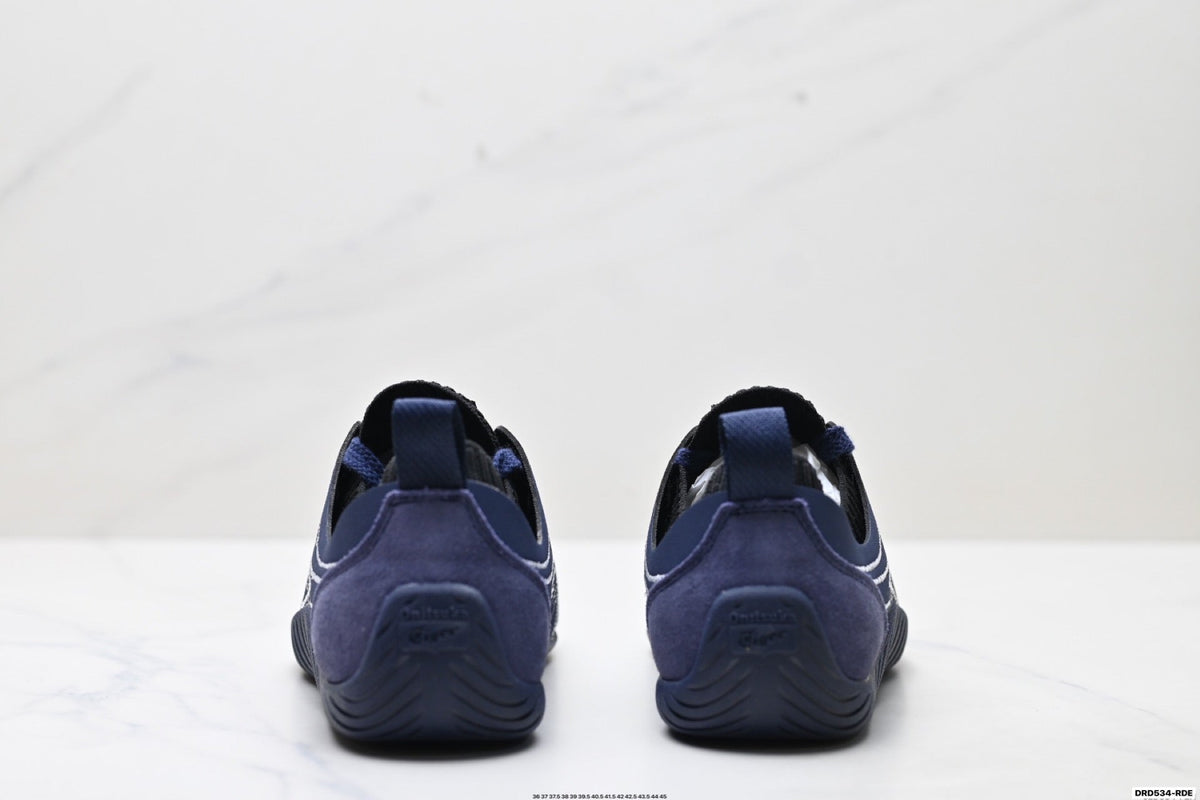 Onitsuka Tiger Low Profile Runner Navy Line Art Unisex Shoes Style 34