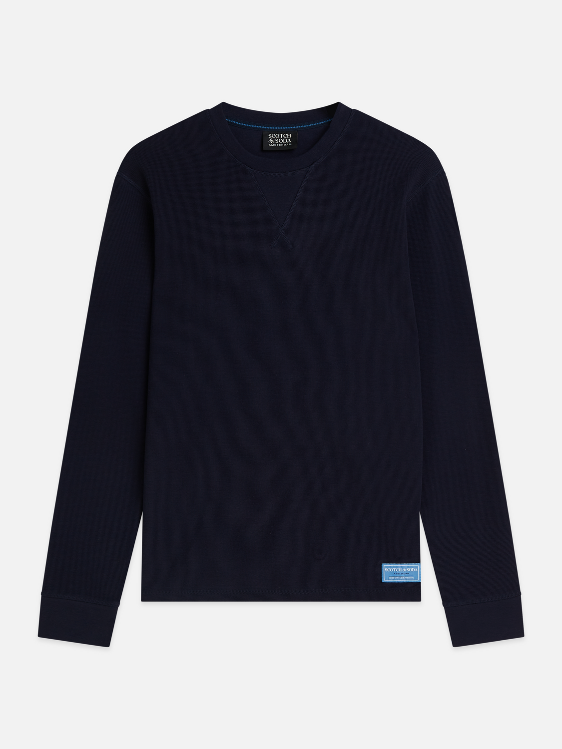 Scotch & Soda Waffle Regular-Fit Long Sleeve Tee