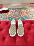 Gucci Men's Monogram Stripe Slip-On Sneakers