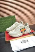 Gucci Off-White Graphic Sneakers - Layered Upper And Sculpted Sole