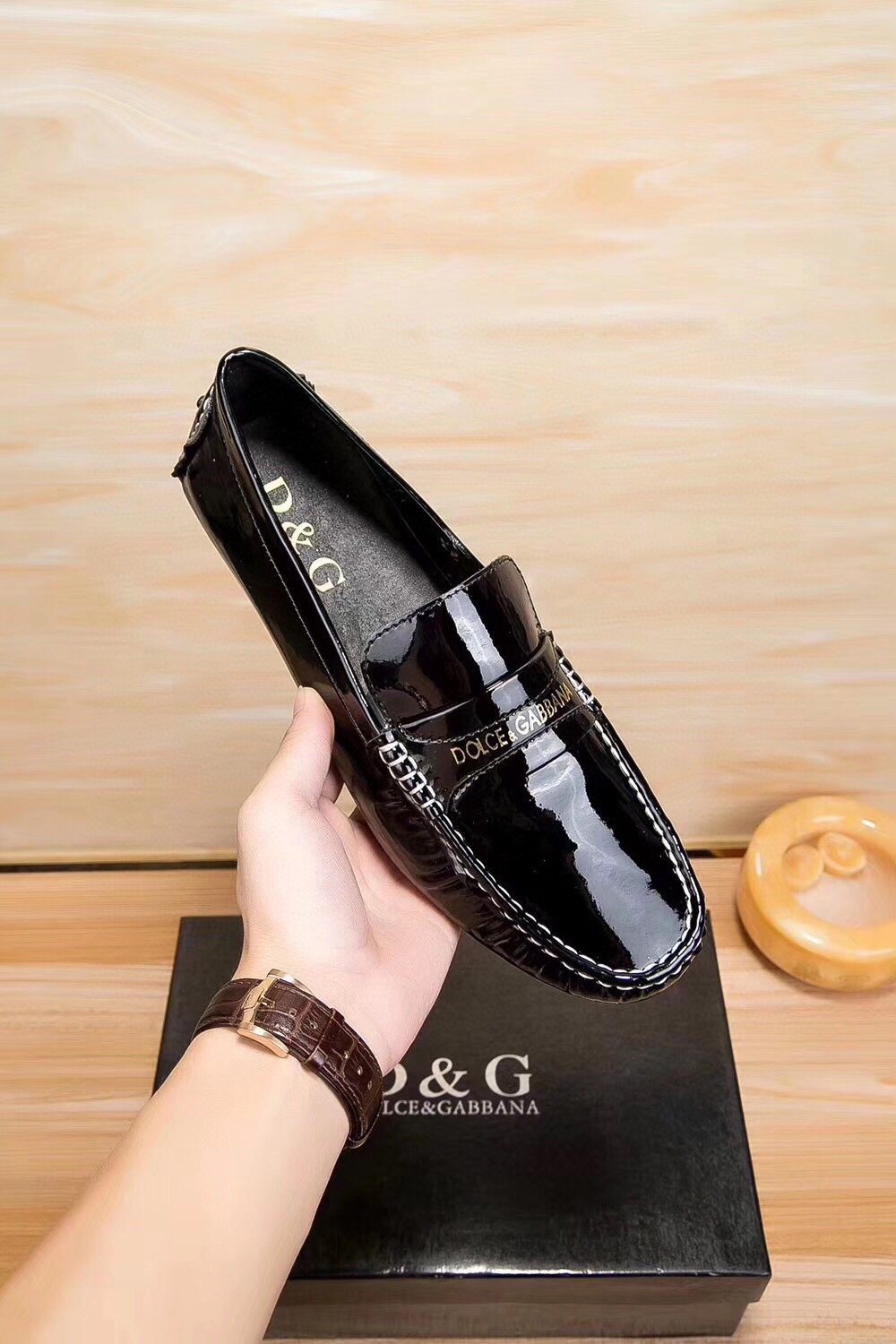 Dolce & Gabbana Men's Black Patent Loafers