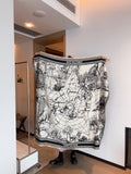 Dior Toile Print Fringed Shawl