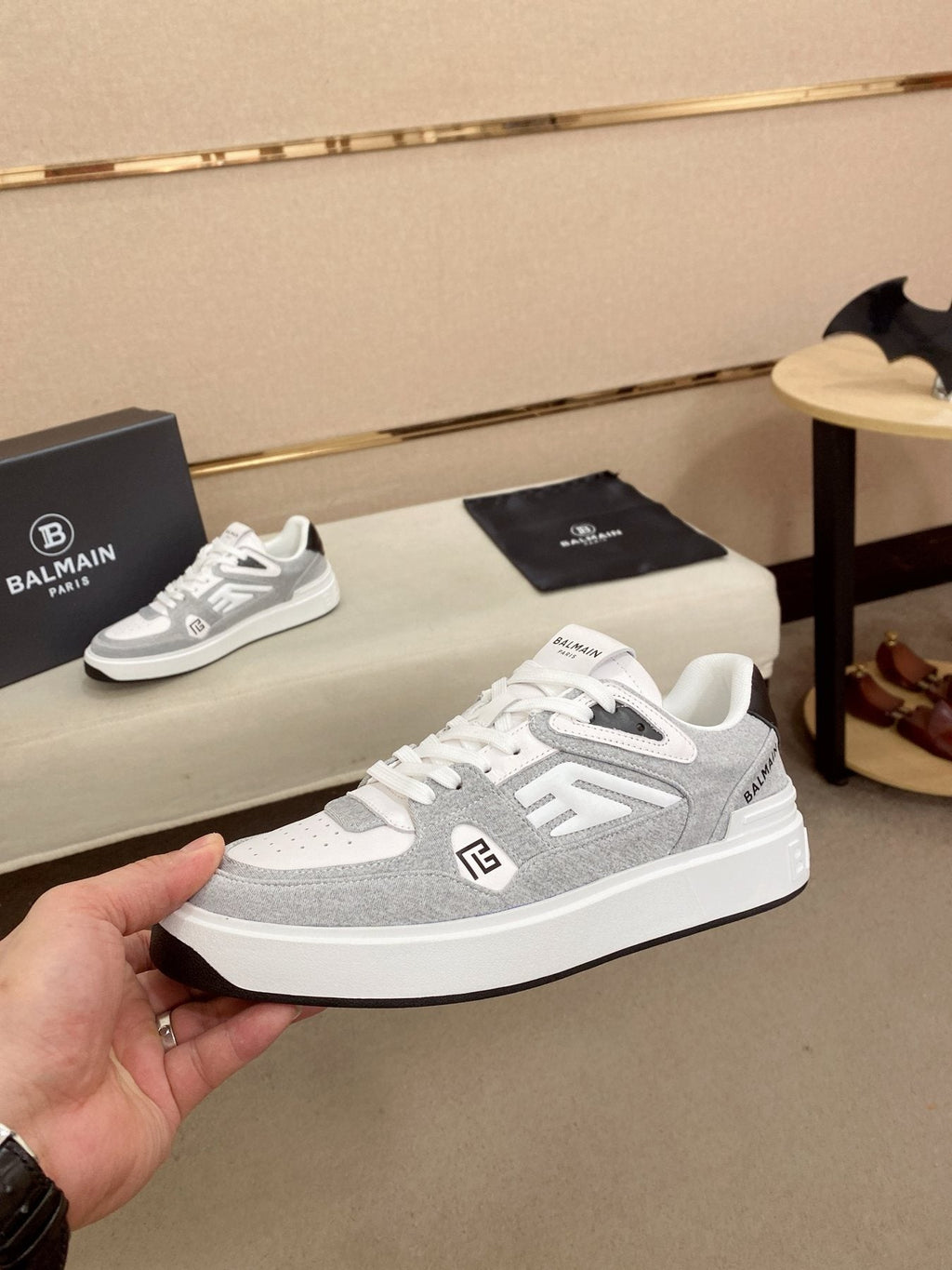 Balmain Color-Block Low-Top Sneakers