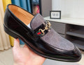 Gucci Monogram Metal Bit Loafers
