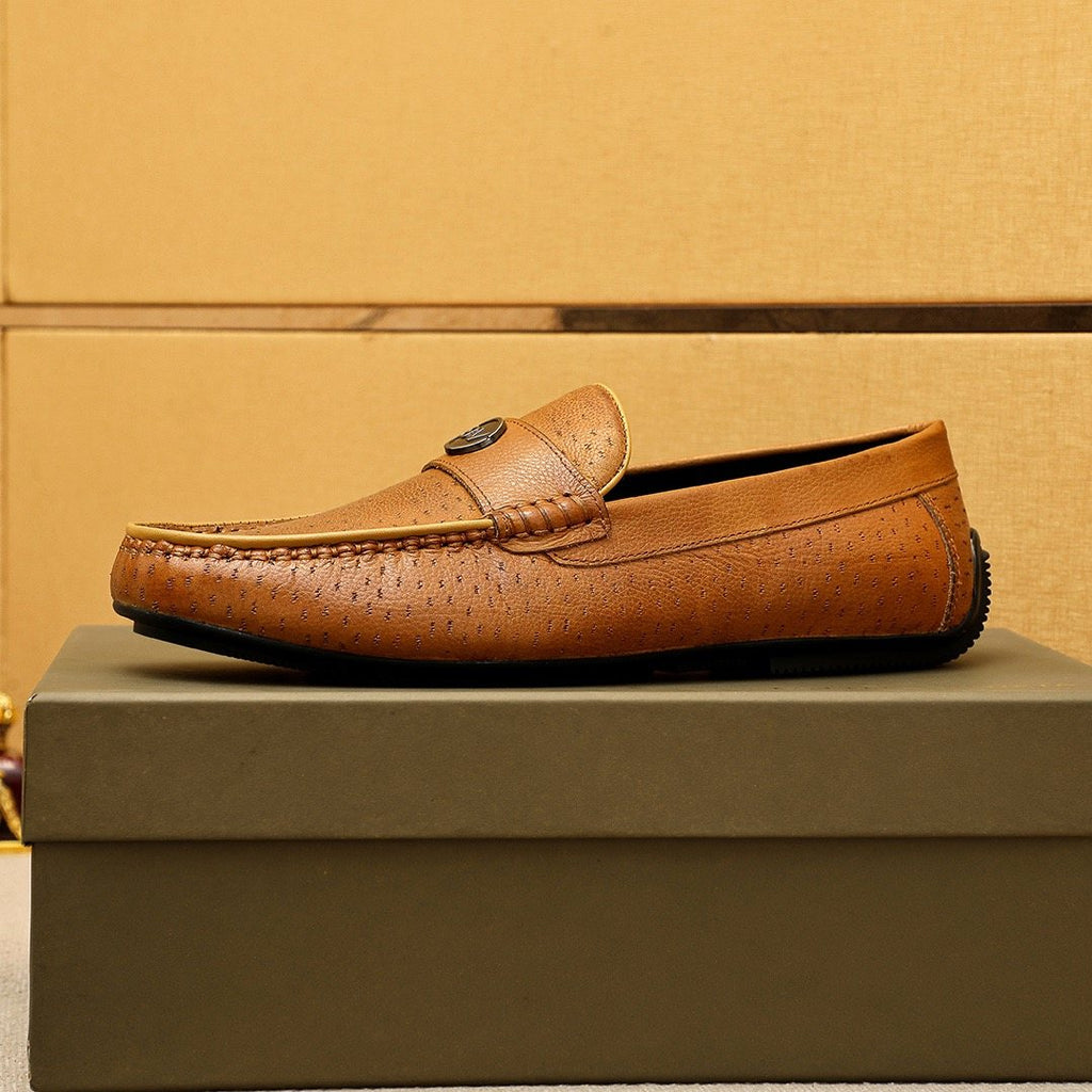 Bottega Veneta Men's Perforated Driving Loafers