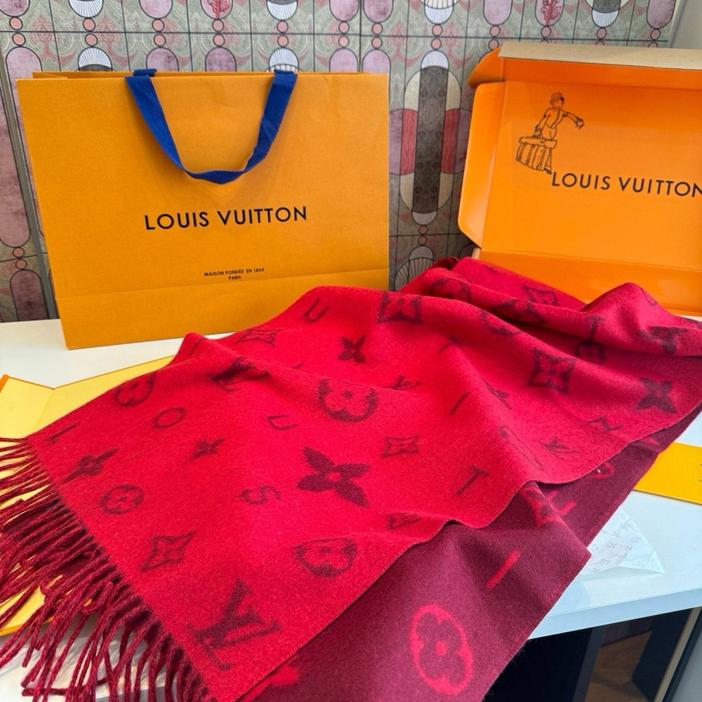 Louis Vuitton Reversible Monogram Wool Scarf