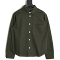 Burberry Shield-Detail Denim Shirt Jacket - Olive