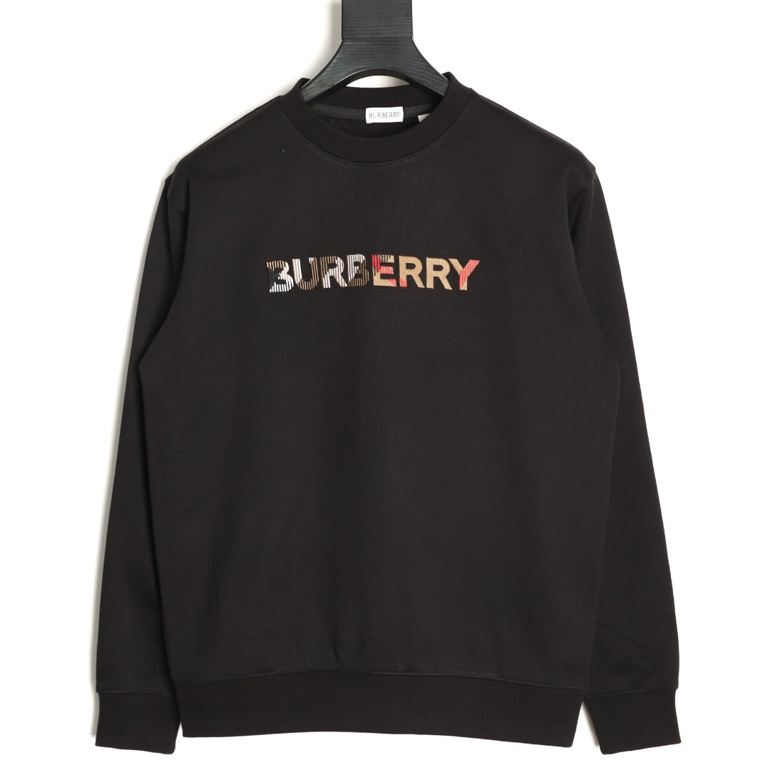 Burberry Multicolor Lettering Crewneck Sweatshirt - Black
